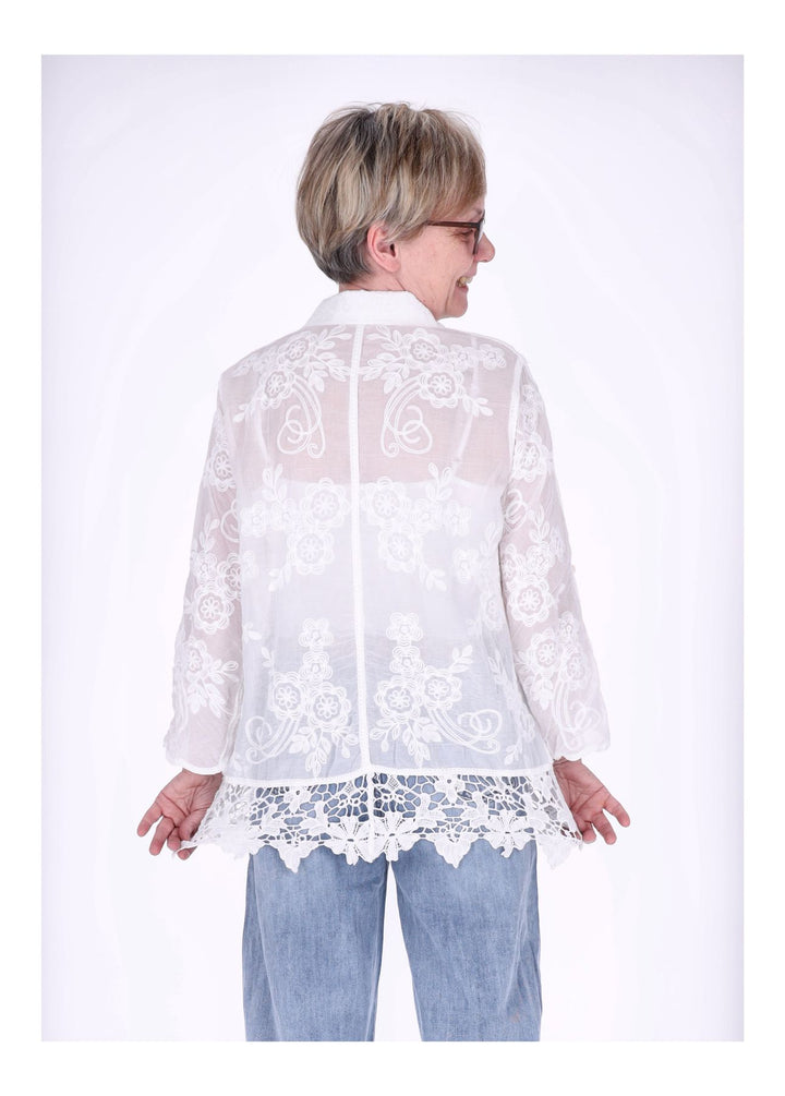 Splash of Color Damen Boho Bluse