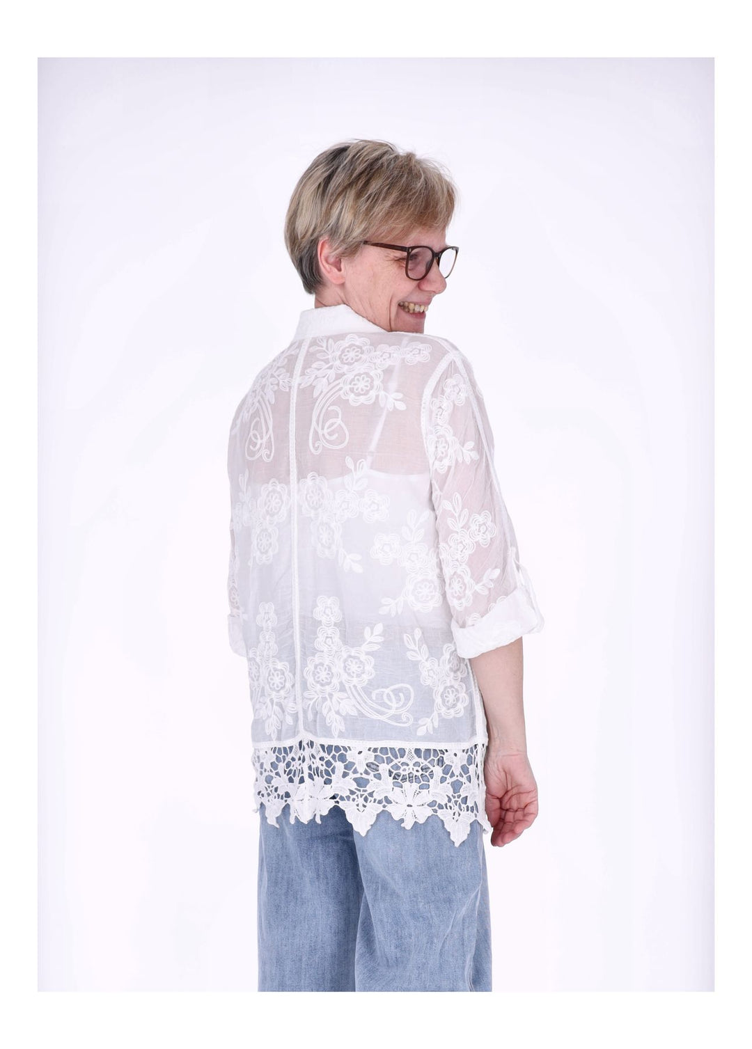 Splash of Color Damen Boho Bluse