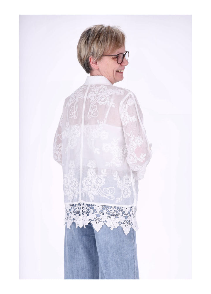 Splash of Color Damen Boho Bluse