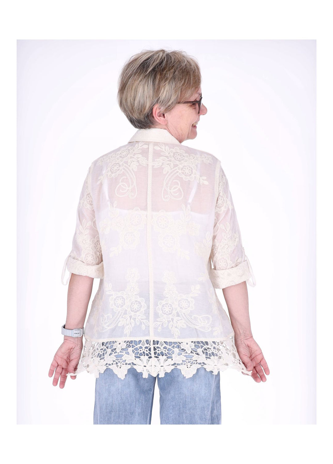 Splash of Color Damen Boho Bluse