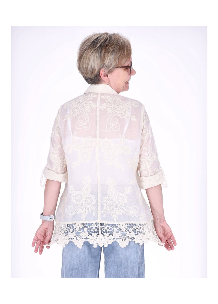 Splash of Color Damen Boho Bluse