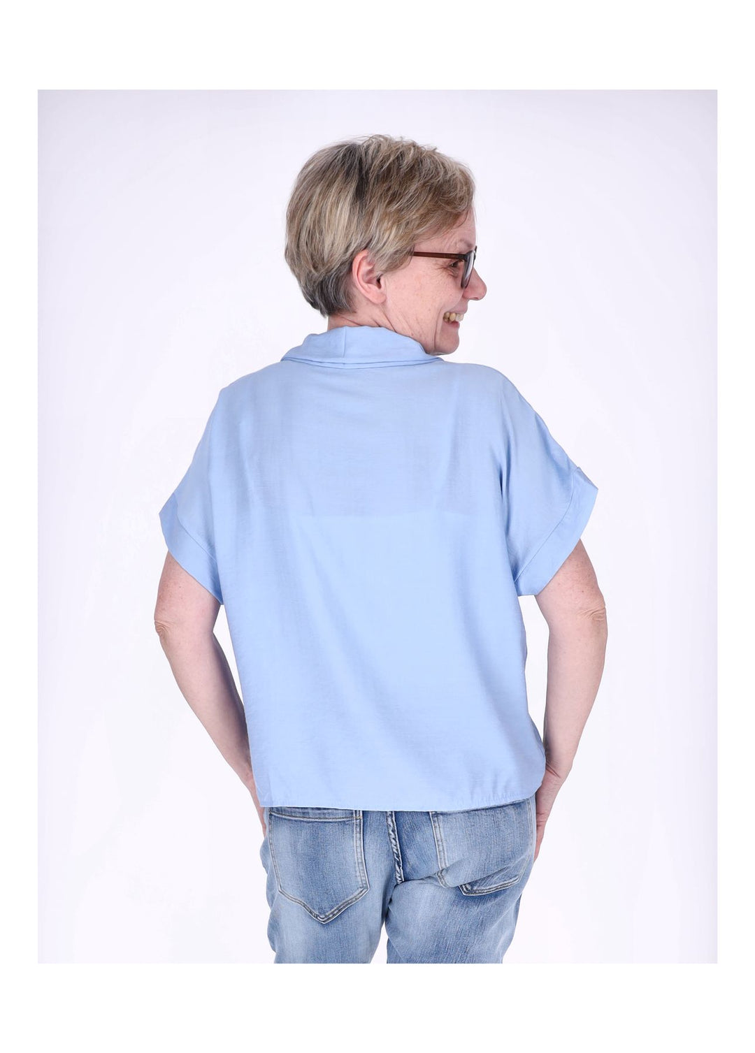 Splash of Color Damen T-Shirt Hemdkragen