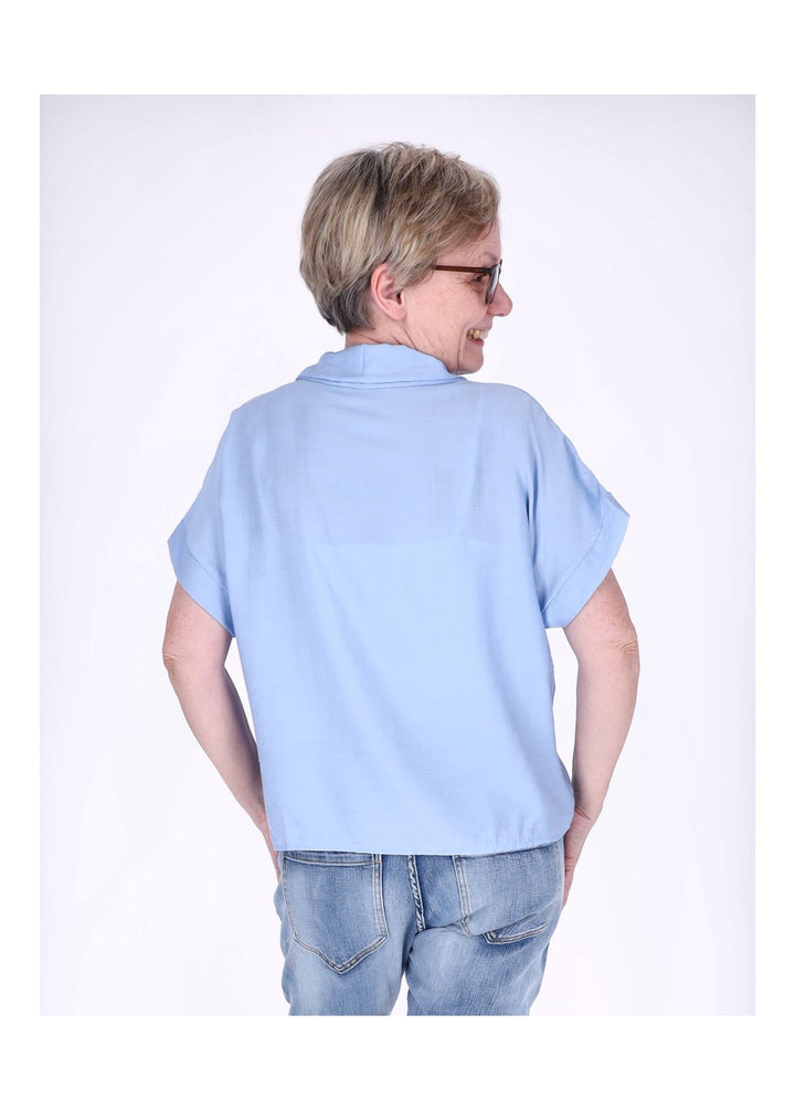 Splash of Color Damen T-Shirt Hemdkragen