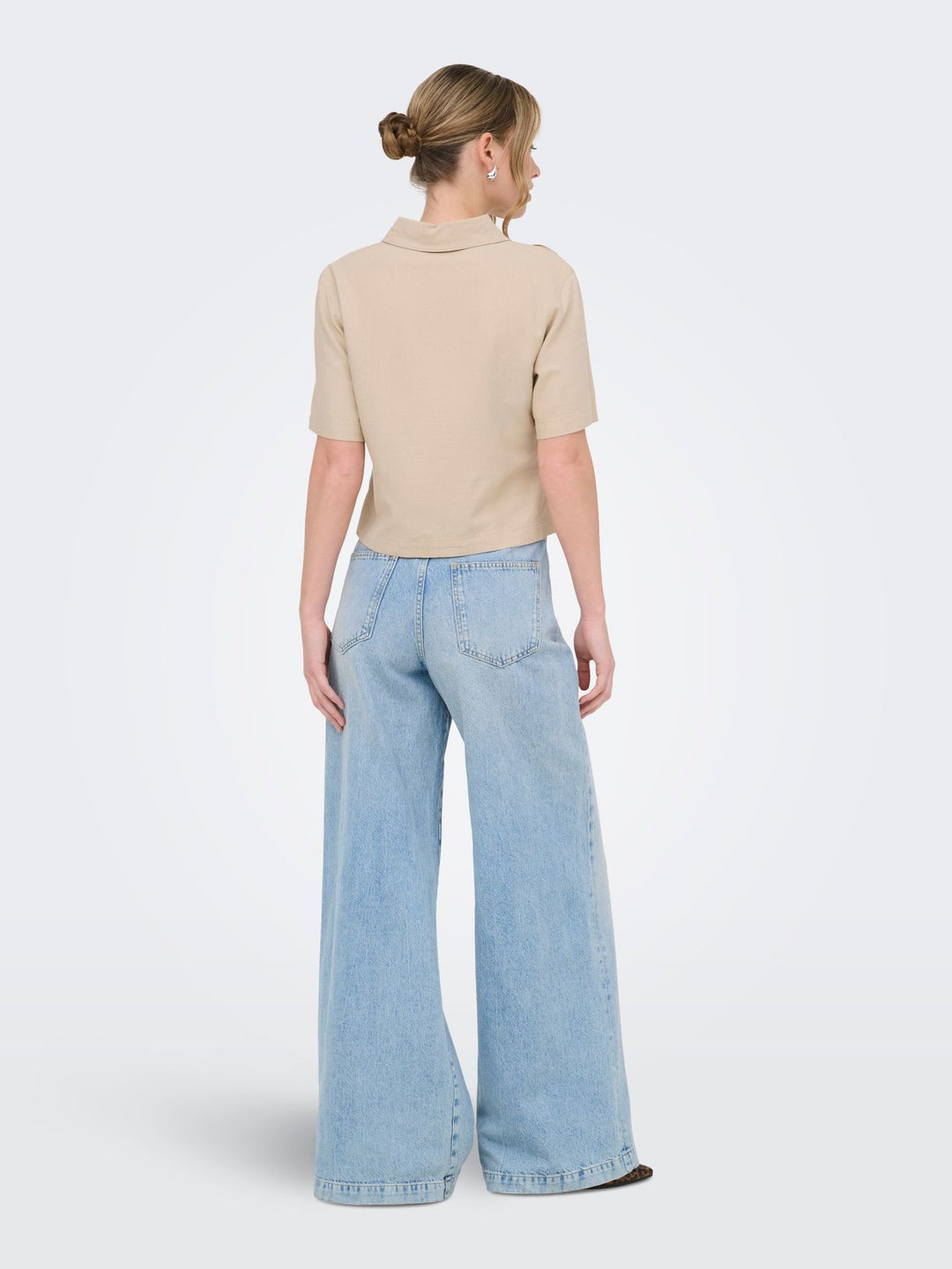 ONLY Kurzarm Leinenbluse