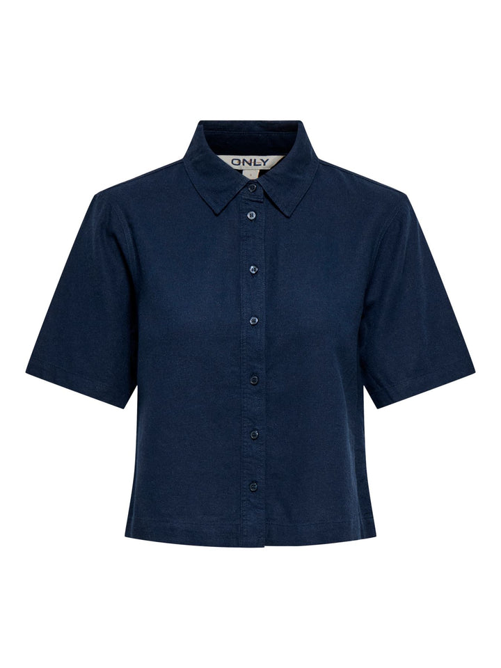 ONLY Kurzarm Leinenbluse