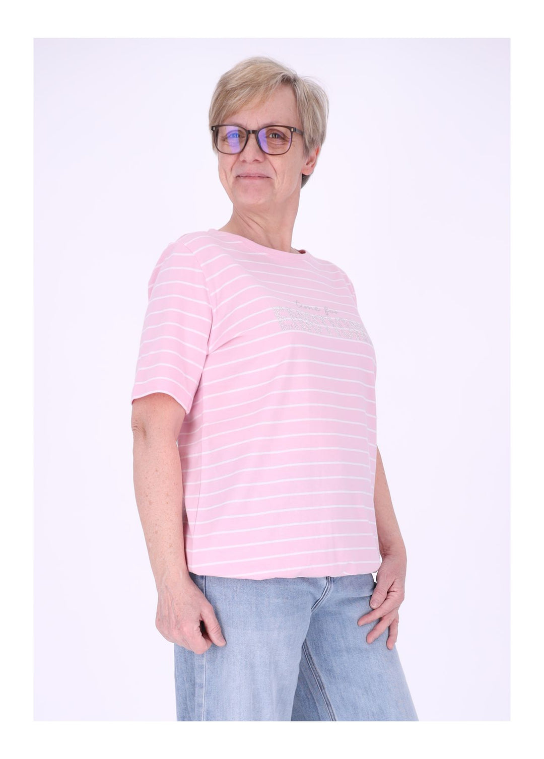 TARA M Damen T-Shirt gestreift