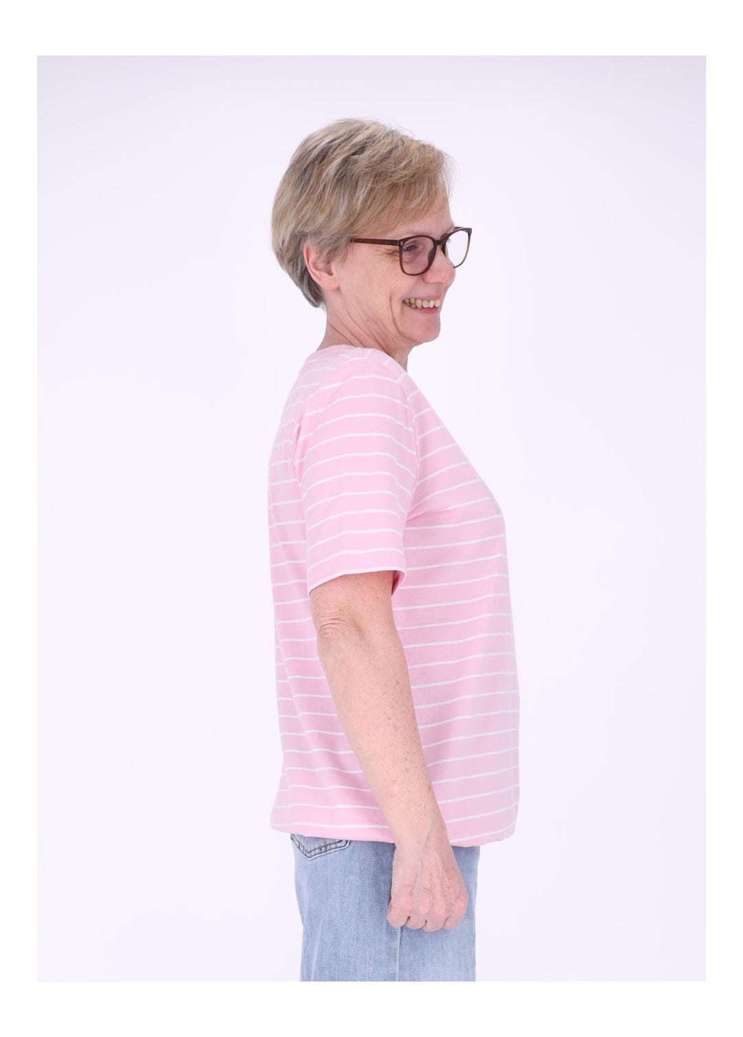 TARA M Damen T-Shirt gestreift