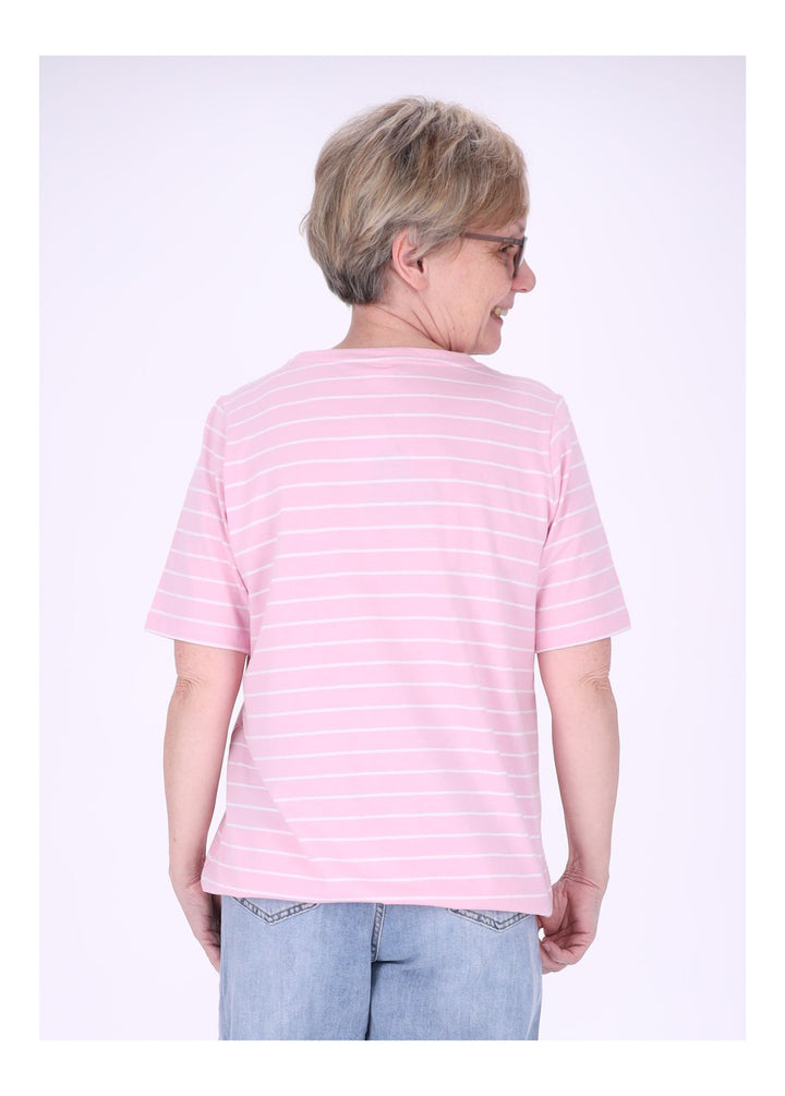 TARA M Damen T-Shirt gestreift
