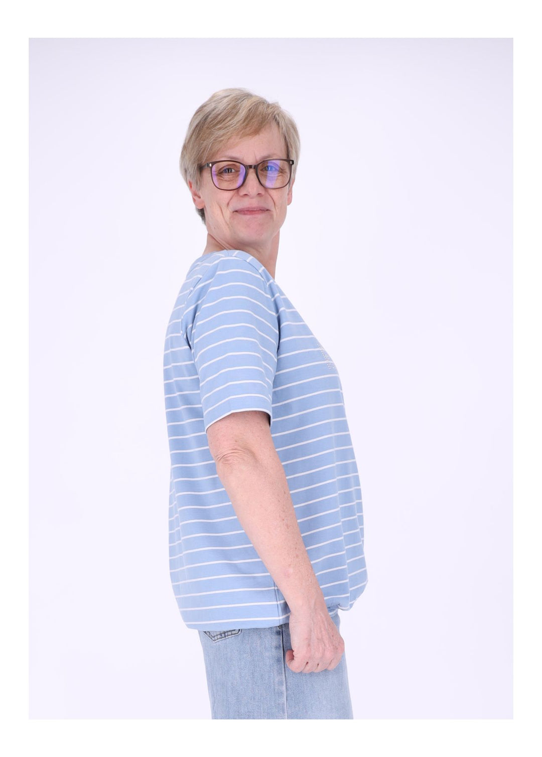TARA M Damen T-Shirt gestreift