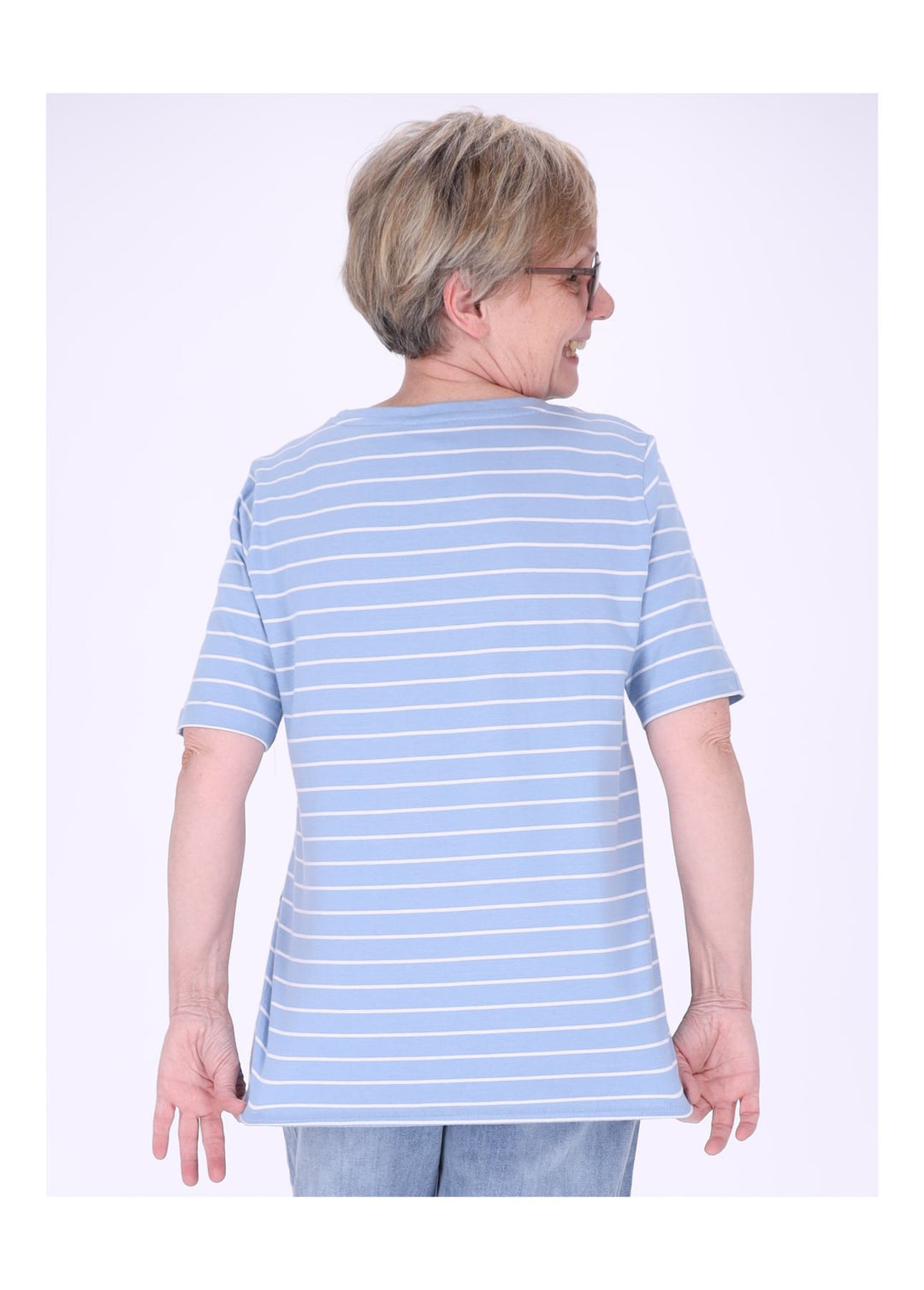 TARA M Damen T-Shirt gestreift