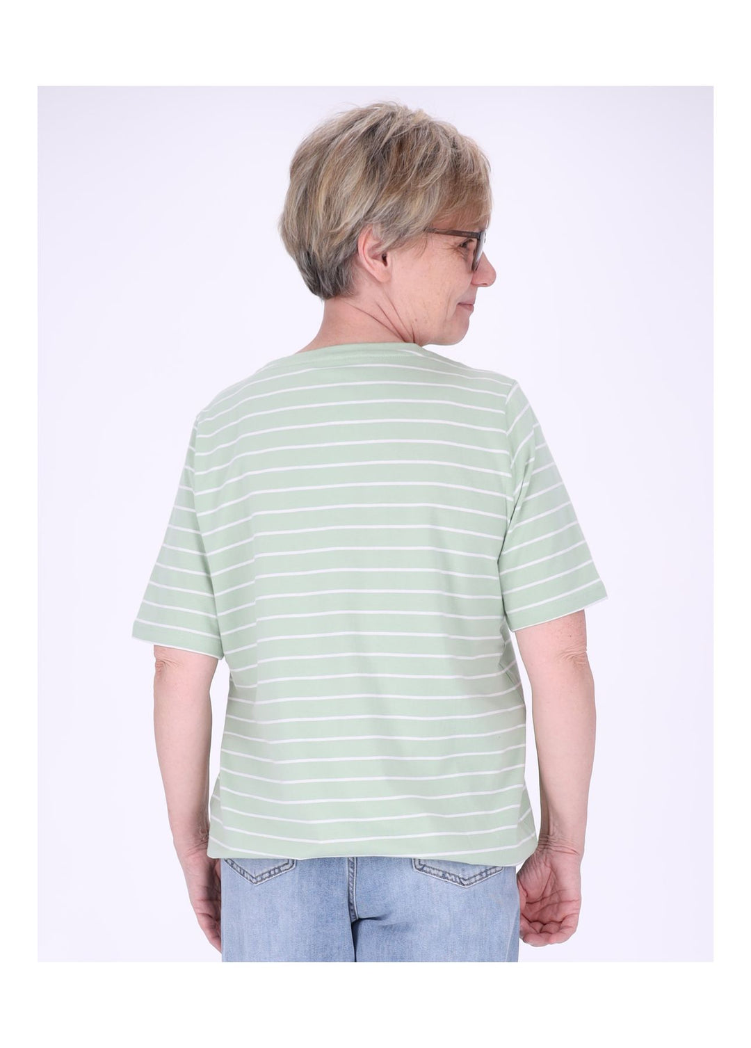TARA M Damen T-Shirt gestreift