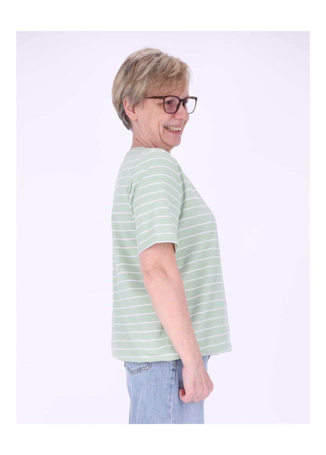 TARA M Damen T-Shirt gestreift