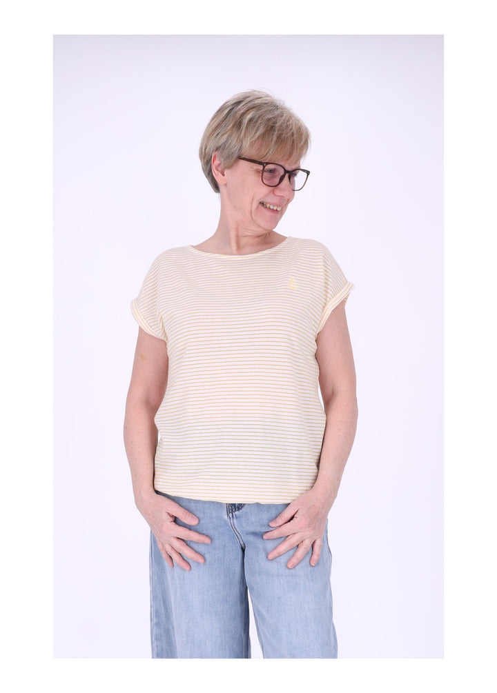New View Damen T-Shirt Streifen Anker