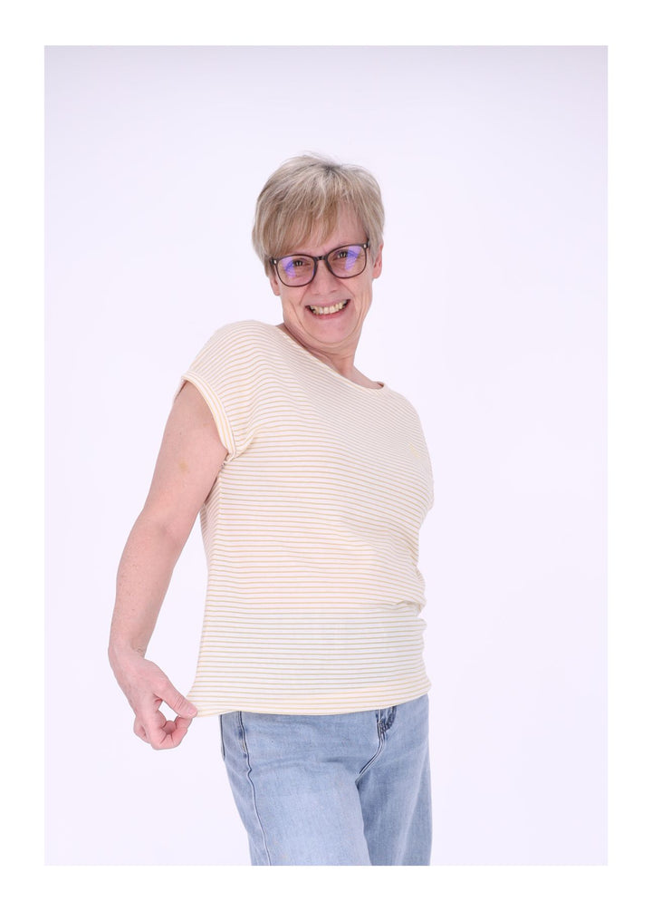 New View Damen T-Shirt Streifen Anker