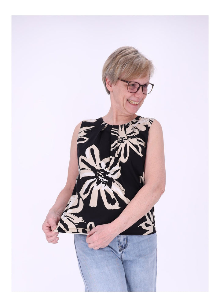 TARA M Tunicashirt Damen V-Ausschnitt