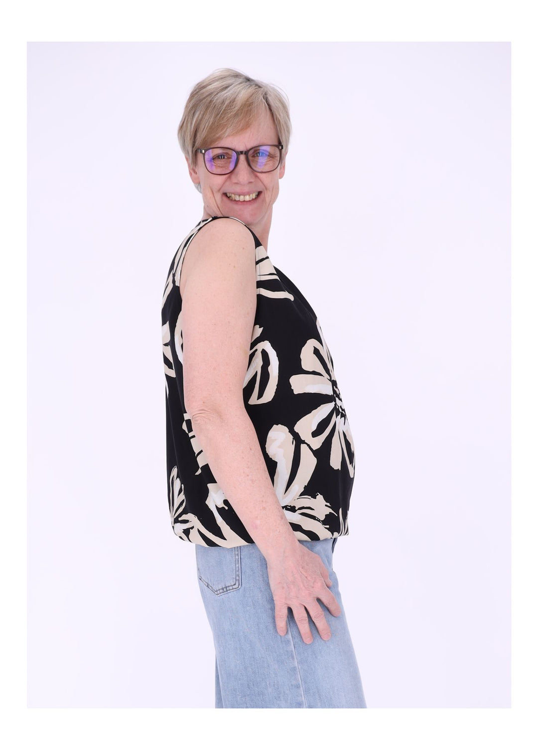 TARA M Tunicashirt Damen V-Ausschnitt