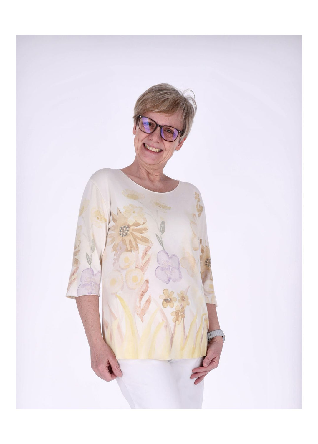 Splash of Color Damen T-Shirt Blumenprint