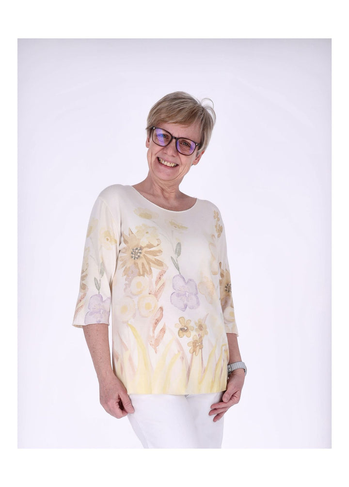 Splash of Color Damen T-Shirt Blumenprint