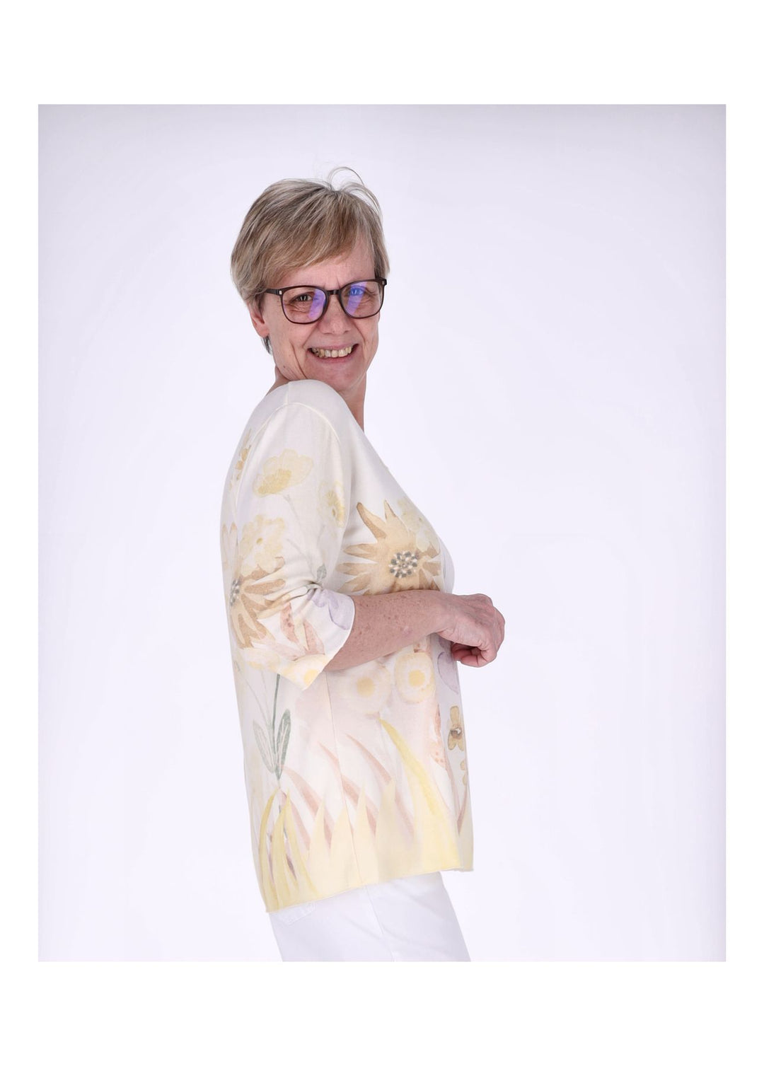 Splash of Color Damen T-Shirt Blumenprint