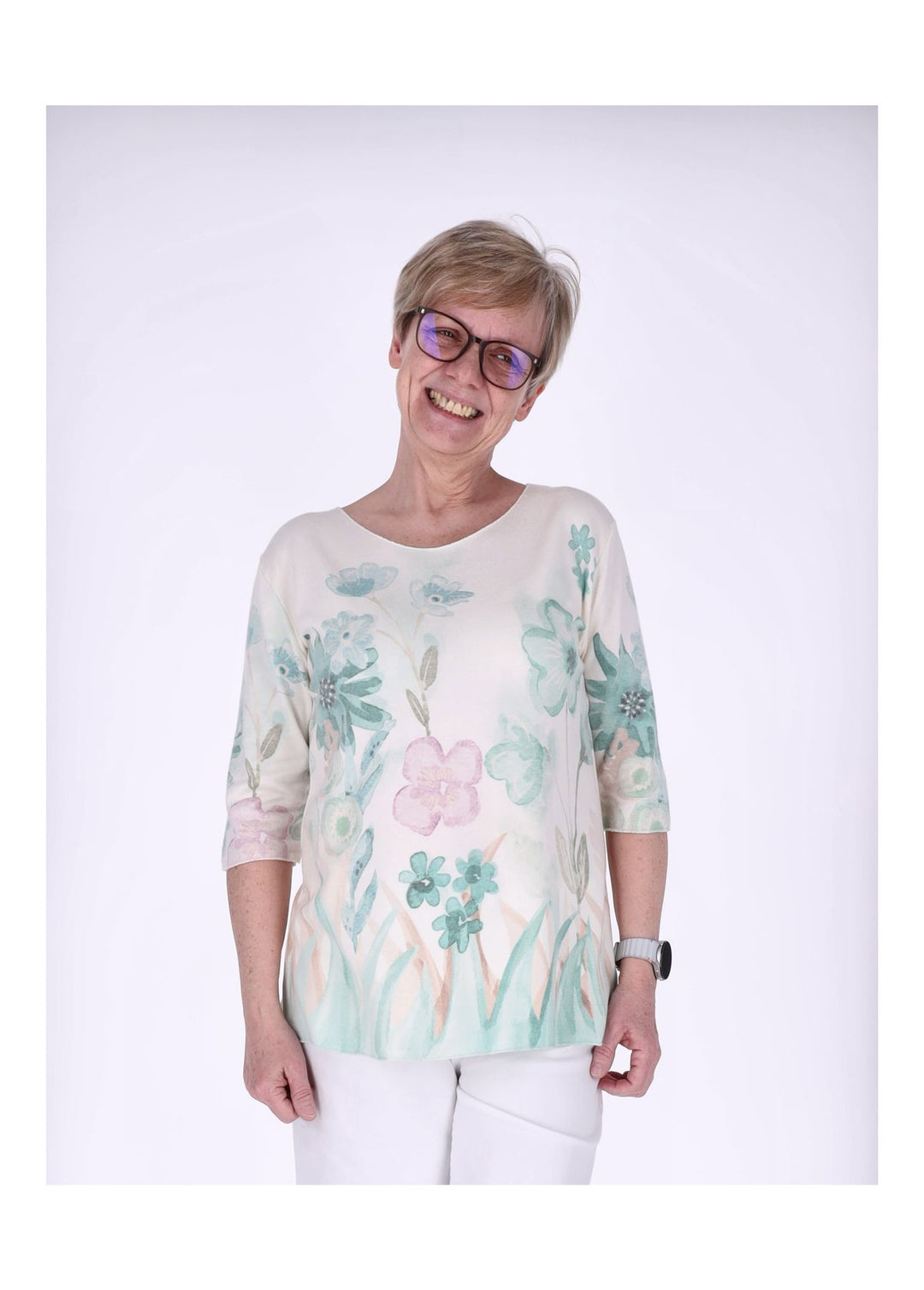 Splash of Color Damen T-Shirt Blumenprint