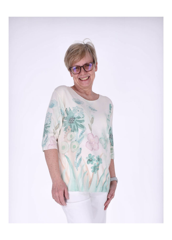 Splash of Color Damen T-Shirt Blumenprint