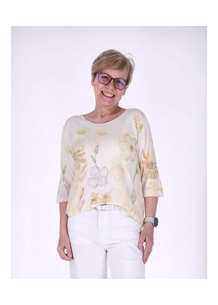 Splash of Color Damen T-Shirt Blumenprint