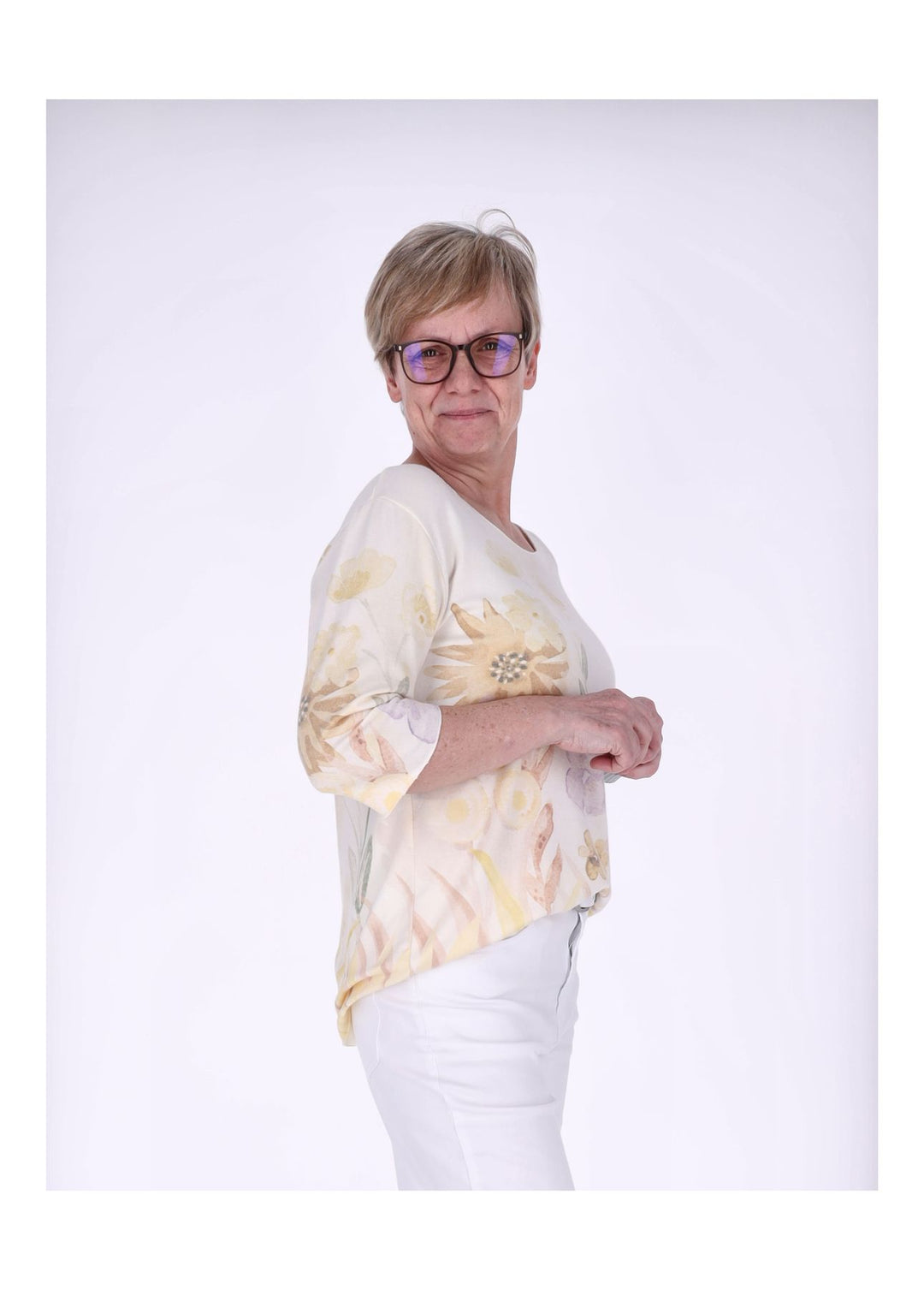 Splash of Color Damen T-Shirt Blumenprint