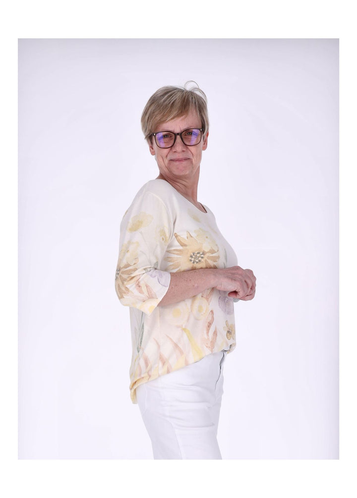 Splash of Color Damen T-Shirt Blumenprint