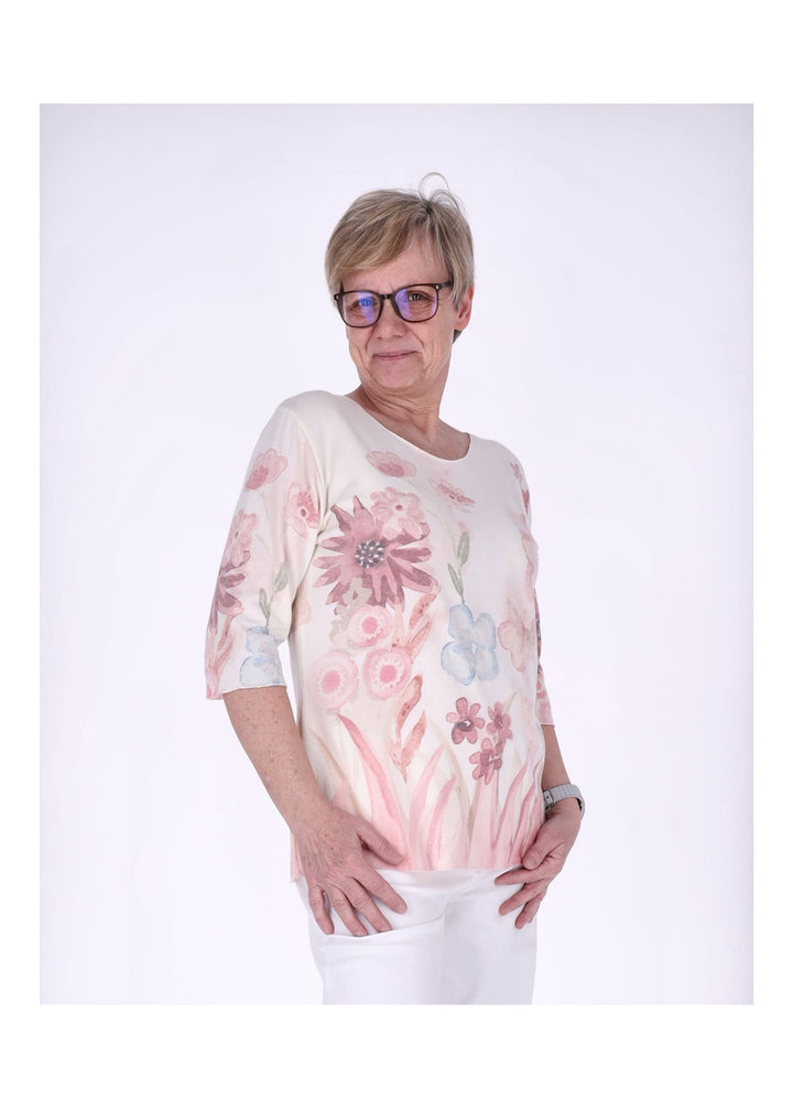 Splash of Color Damen T-Shirt Blumenprint