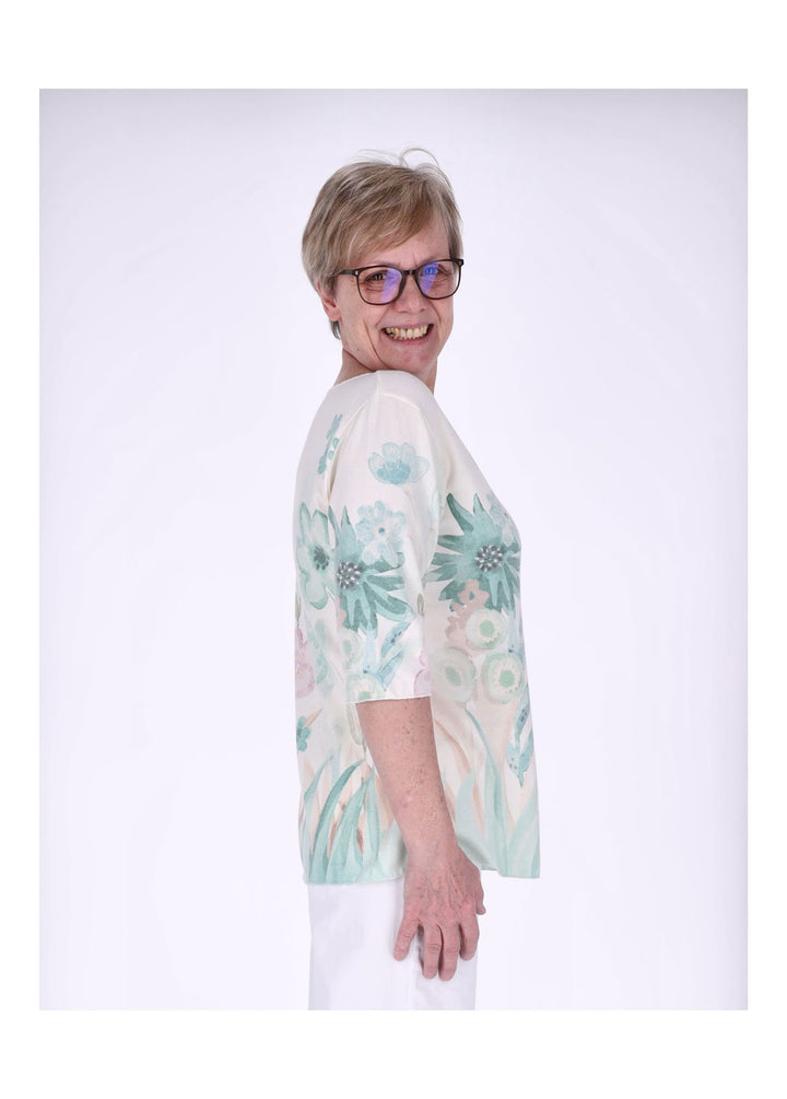 Splash of Color Damen T-Shirt Blumenprint