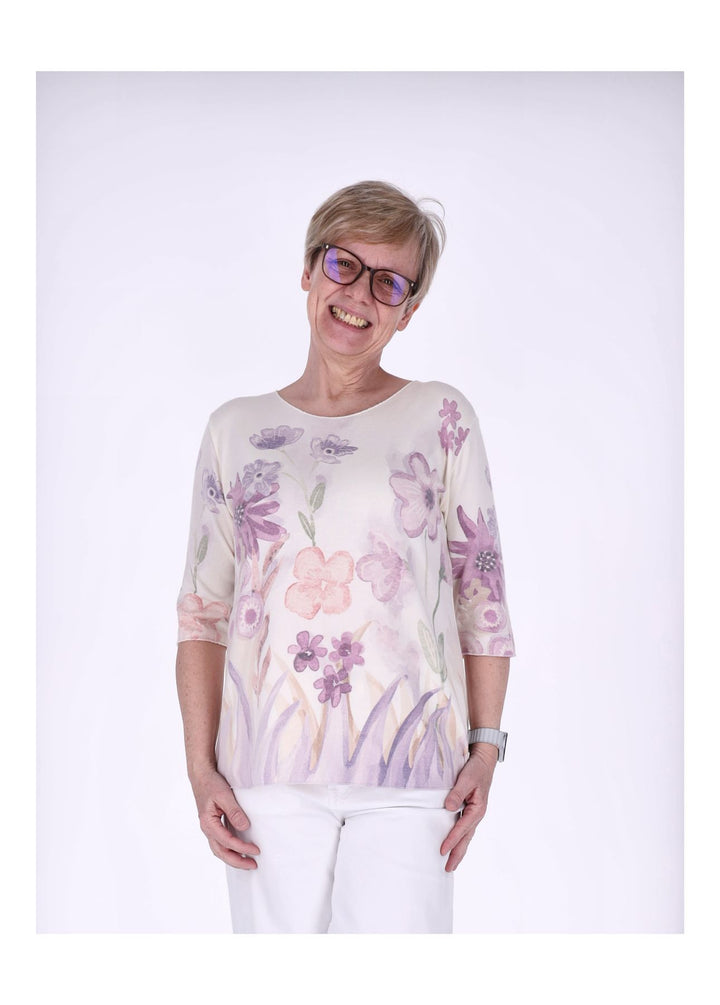 Splash of Color Damen T-Shirt Blumenprint