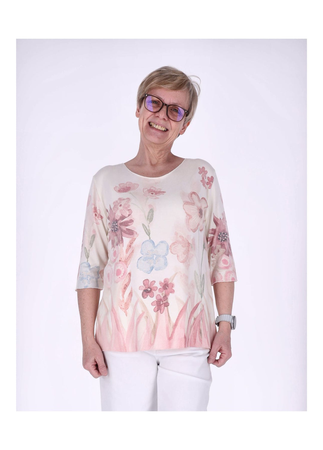 Splash of Color Damen T-Shirt Blumenprint