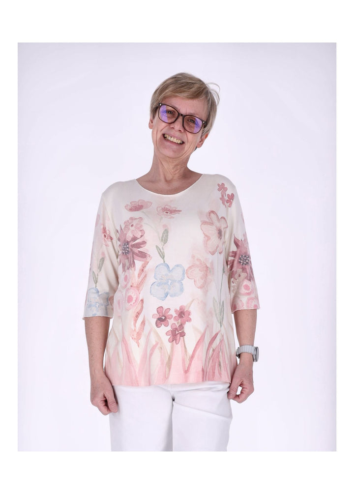 Splash of Color Damen T-Shirt Blumenprint