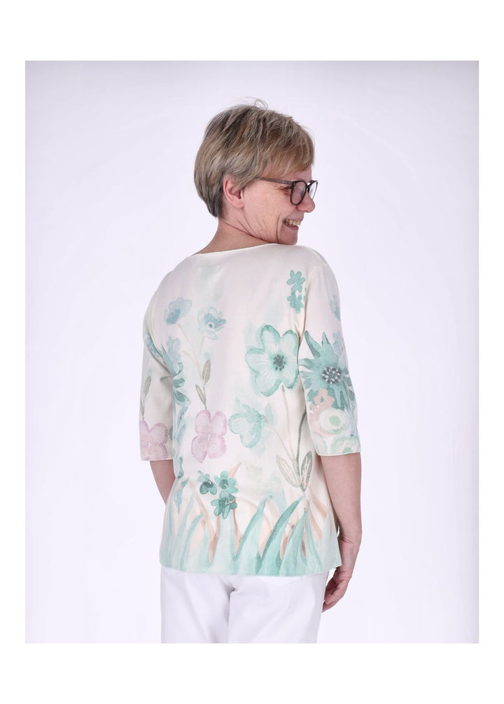 Splash of Color Damen T-Shirt Blumenprint