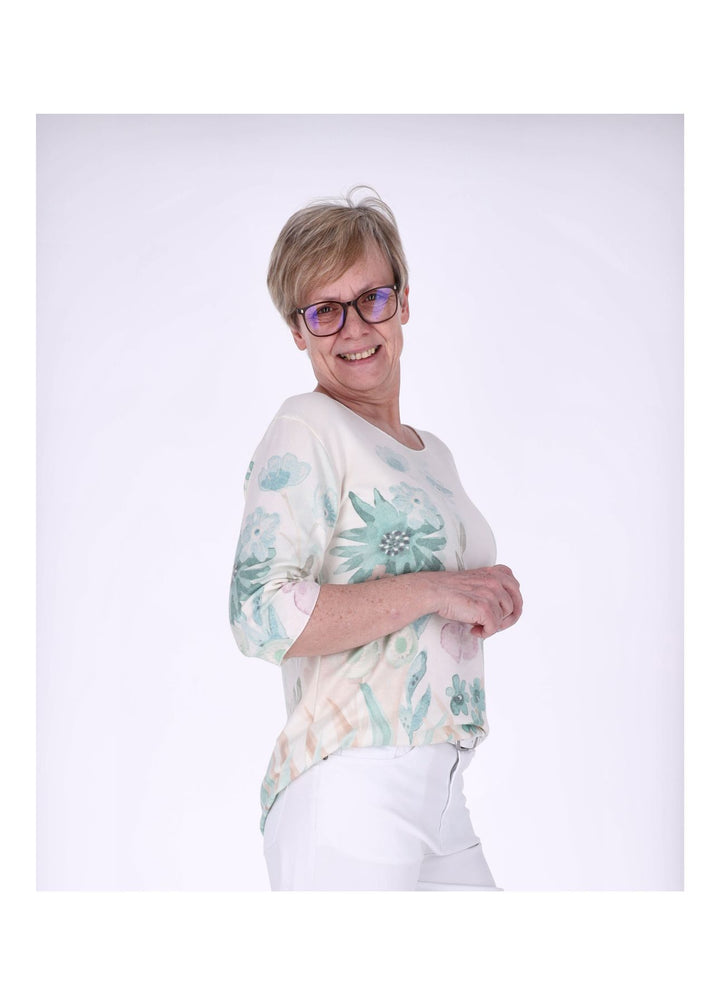 Splash of Color Damen T-Shirt Blumenprint