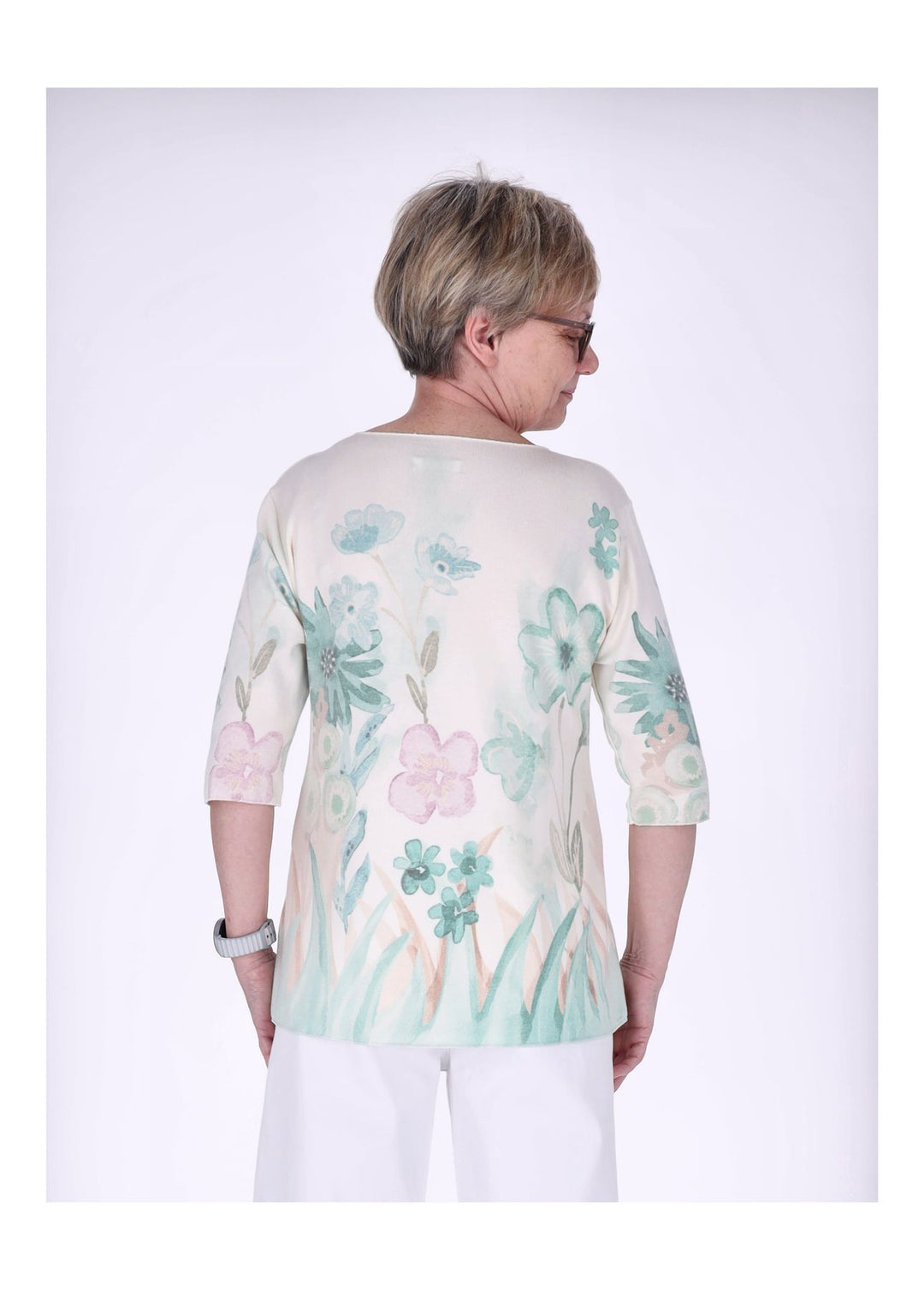 Splash of Color Damen T-Shirt Blumenprint