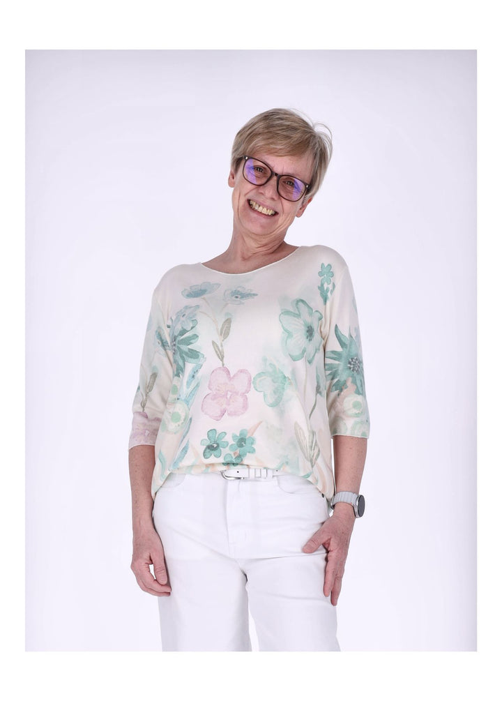 Splash of Color Damen T-Shirt Blumenprint