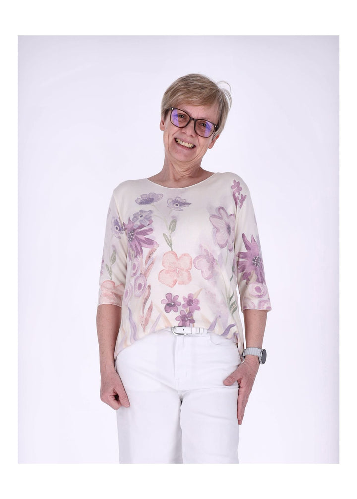 Splash of Color Damen T-Shirt Blumenprint
