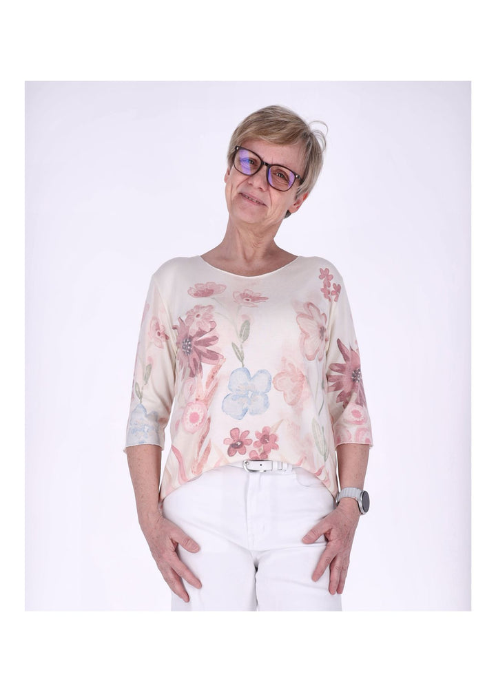 Splash of Color Damen T-Shirt Blumenprint