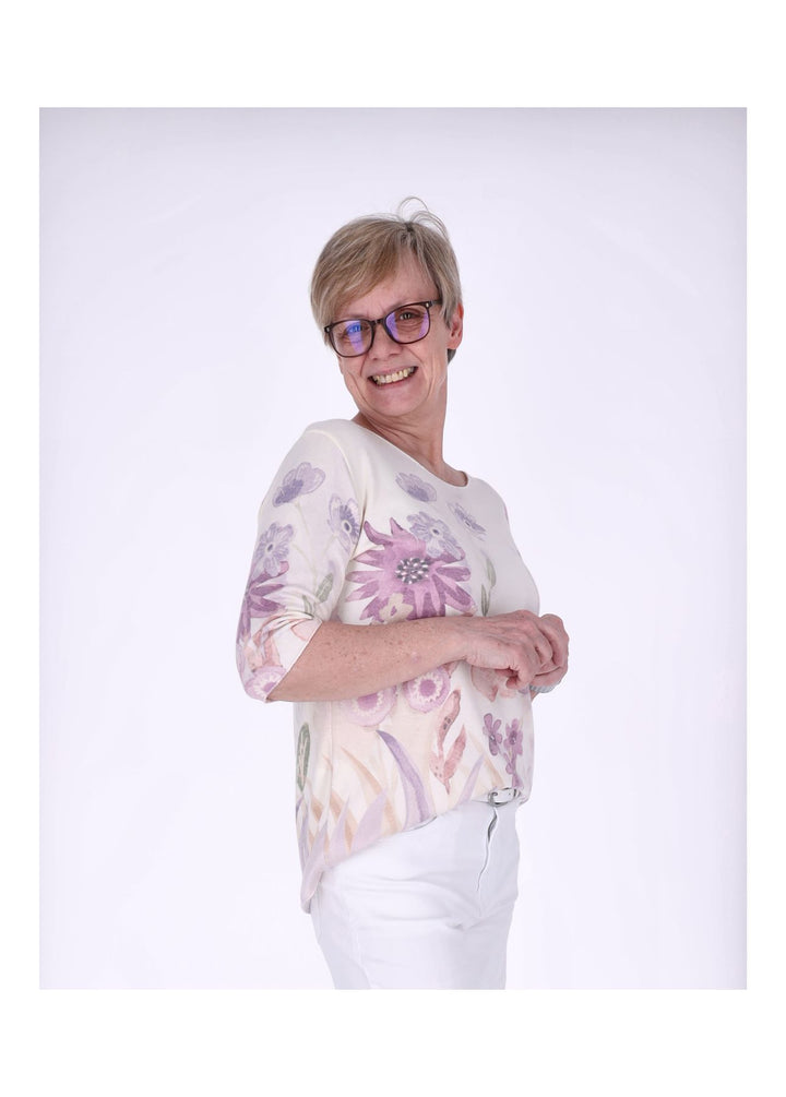 Splash of Color Damen T-Shirt Blumenprint