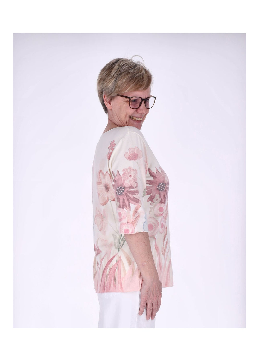 Splash of Color Damen T-Shirt Blumenprint