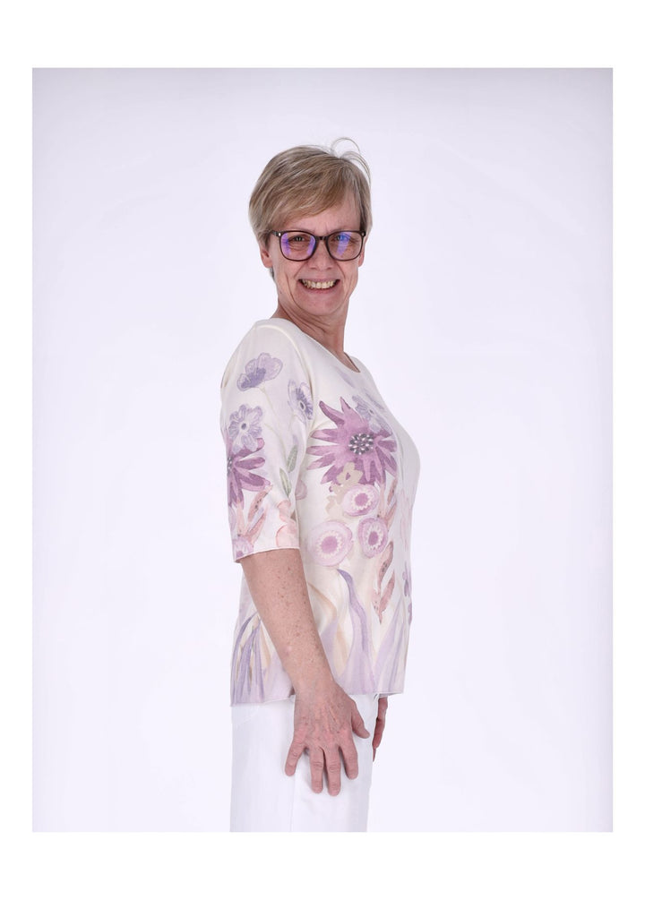 Splash of Color Damen T-Shirt Blumenprint