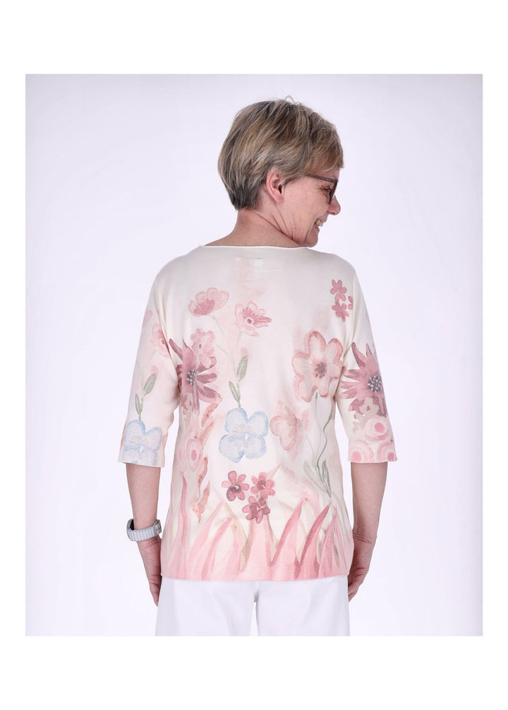 Splash of Color Damen T-Shirt Blumenprint