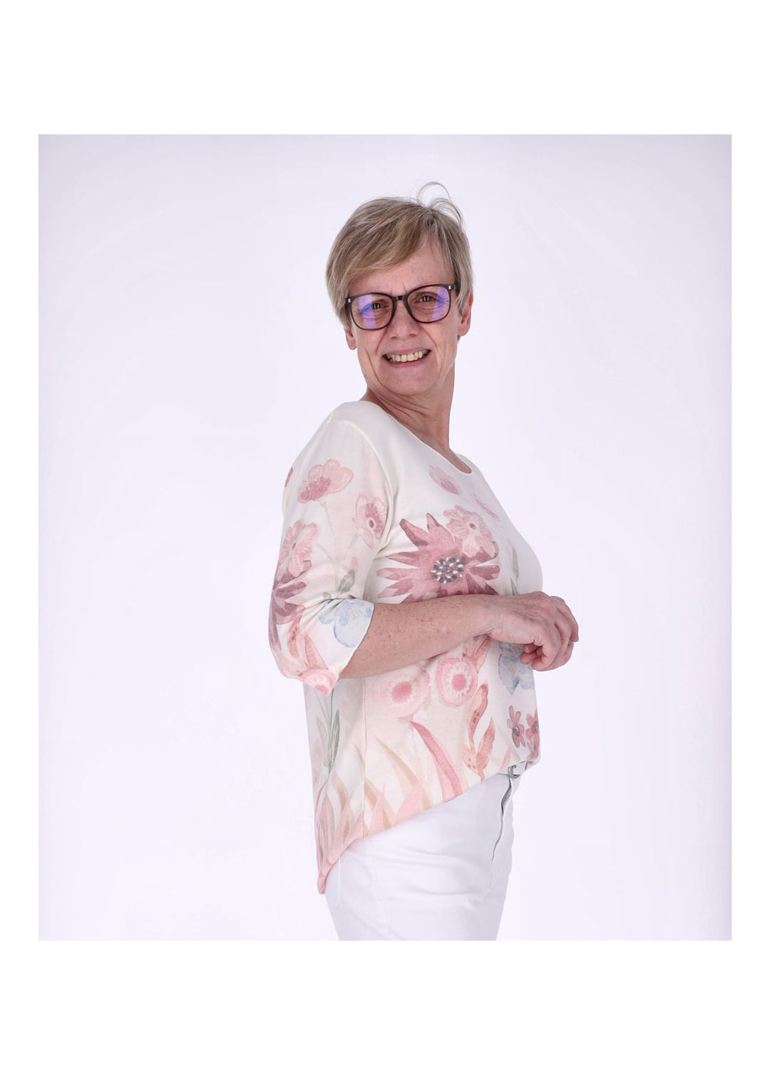 Splash of Color Damen T-Shirt Blumenprint