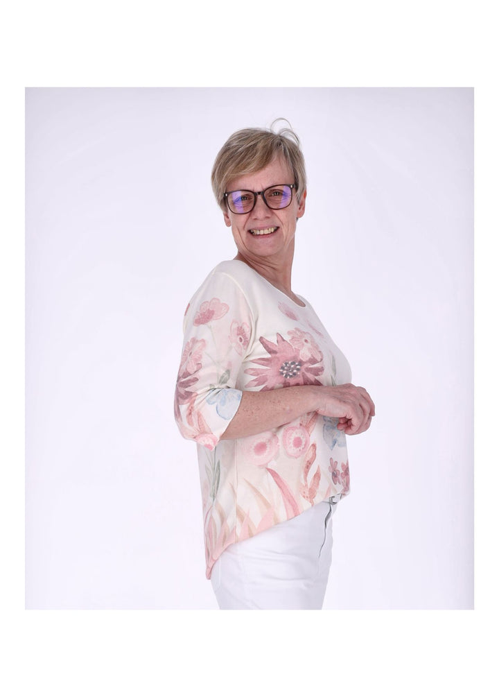 Splash of Color Damen T-Shirt Blumenprint
