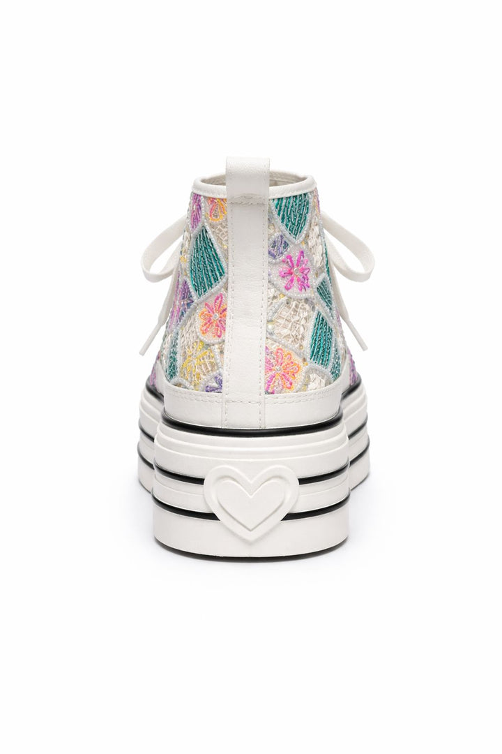 Lucky Shoes High Top Sneaker Damen Pailletten