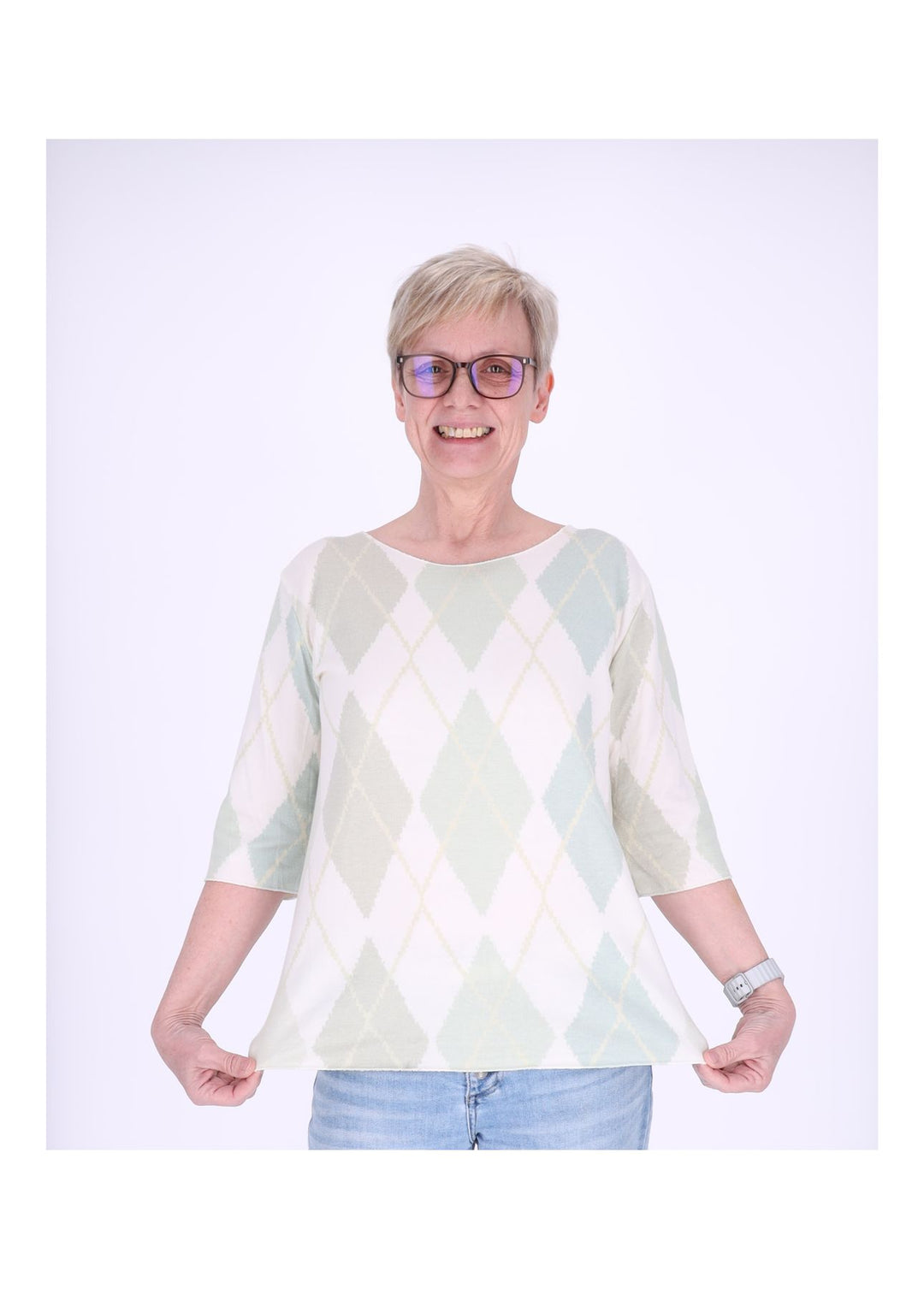 Splash of Color Damen T-Shirt Raute