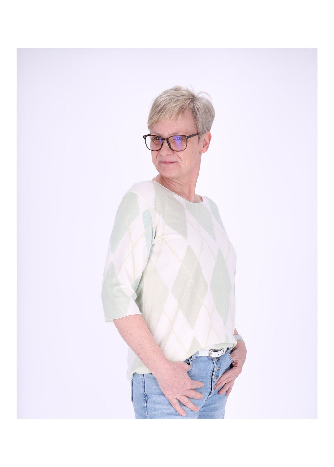 Splash of Color Damen T-Shirt Raute
