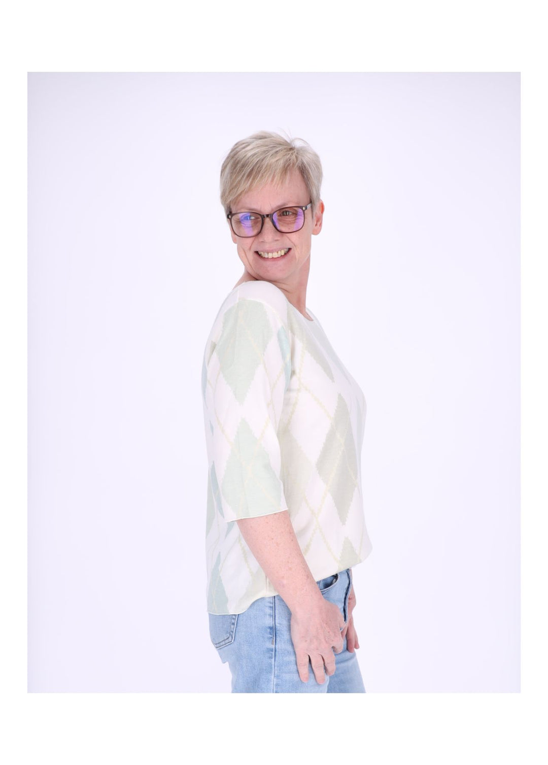 Splash of Color Damen T-Shirt Raute