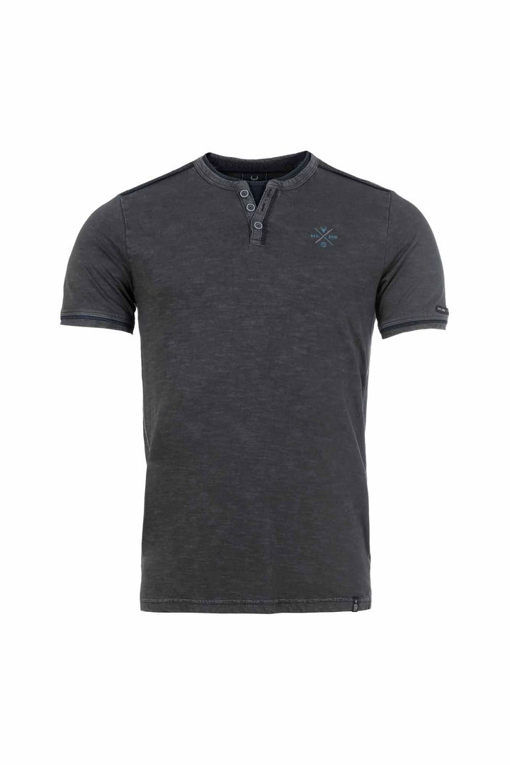 SOQUESTO Herren T-Shirt Knopfleiste